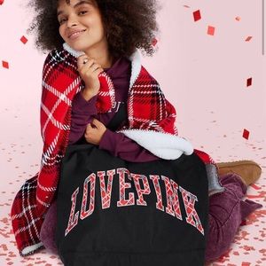 Victoria’s Secret LOVE PINK Canvas Tote Holiday 2022 Brand New